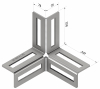 Соединитель угловой 3D HEFA L3D